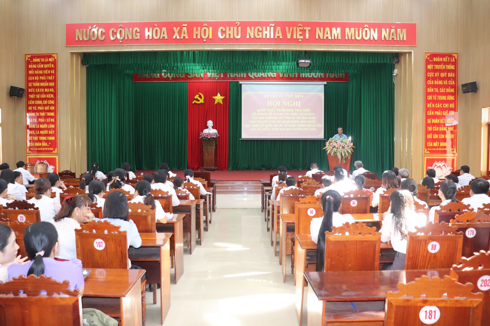 Vận hành thử nghiệm các cơ quan Đảng, Nhà nước, MTTQ và các tổ chức chính trị - xã hội xã Phú Hòa 1