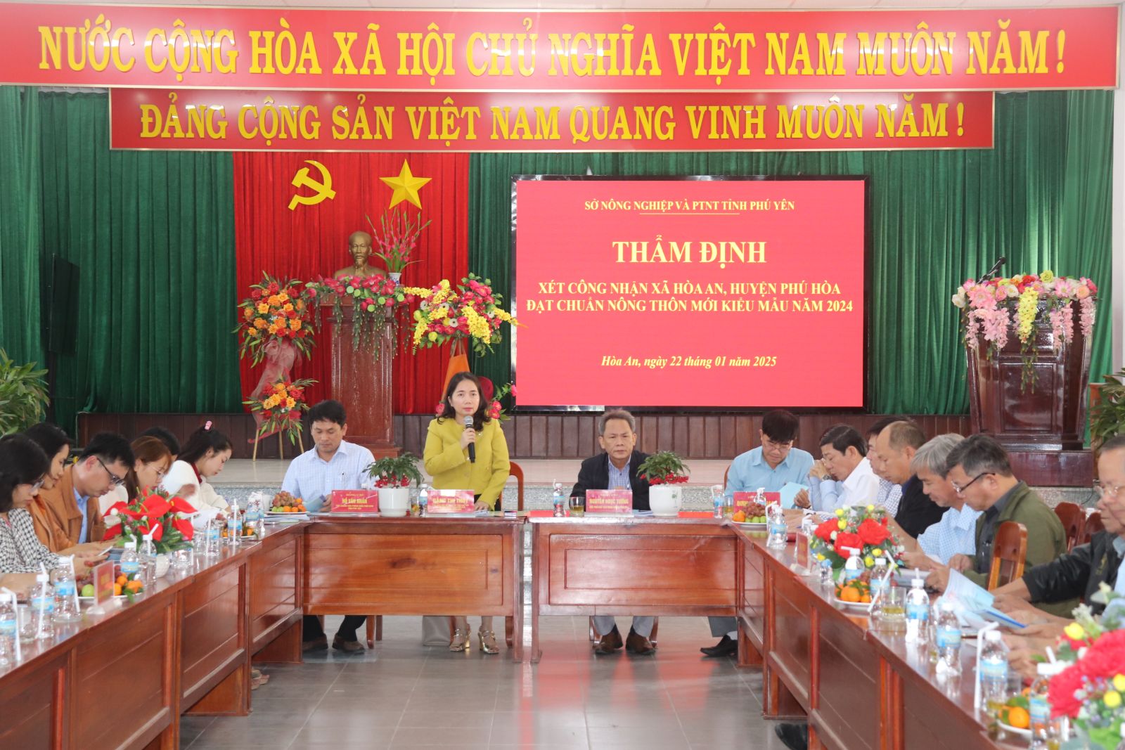 Thẩm định xét công nhận xã Hòa An đạt chuẩn nông thôn mới kiểu mẫu năm 2024